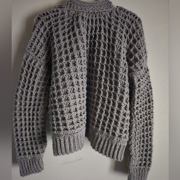 Taupe Handmade Shrug‎ Cardigan Sweater - Picture 3 of 3